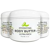Pure Body Butter Cream for Women and Men – All Natural & Fragrance Free Moisturizer for Dry Skin with Shea Butter + Coconut Oil & Vitamin E – 5 Oz