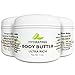 Pure Body Butter Cream for Women and Men – All Natural & Fragrance Free Moisturizer for Dry Skin with Shea Butter + Coconut Oil & Vitamin E – 4 Oz