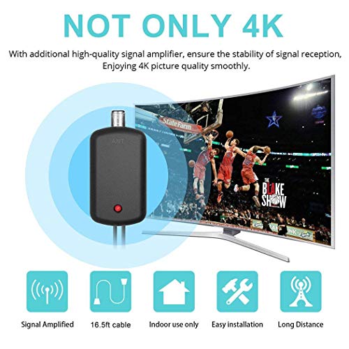 image for Aurola HD Digital TV Antenna, Best 60 Miles Range HDTV Indoor Antenna 