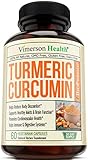 Vimerson Health Turmeric Curcumin with Bioperine Anti-Inflammatory, Antioxidant & Anti-Aging Supplement with 5mg of Black Pepper for Better Absorption. All Natural & Non-Gmo Joint Pain Relief