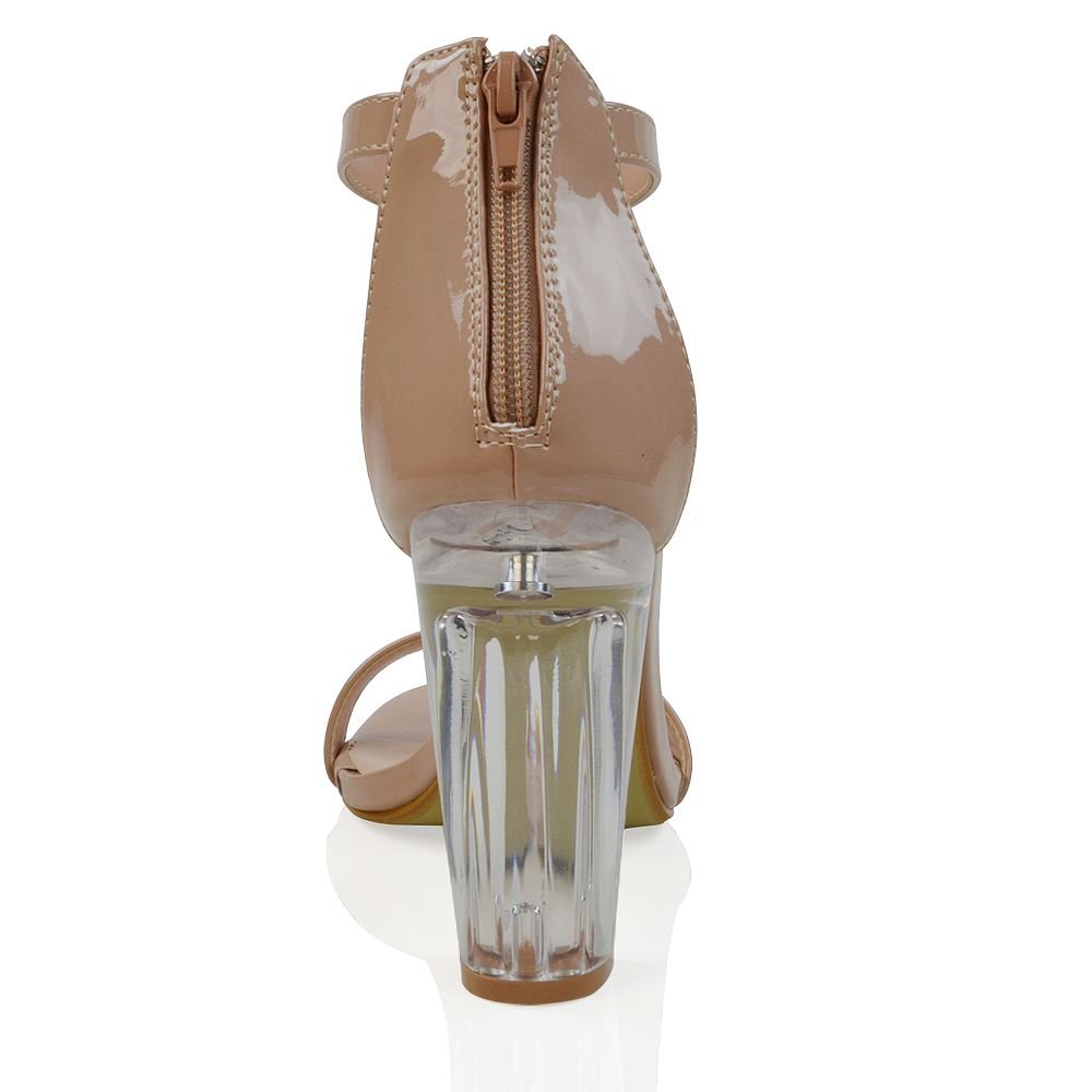 ladies perspex sandals