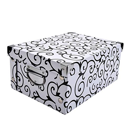 NBHUZEHUA Pretty Printed Decorative Stackable Collapsible Cardboard Storage Boxes