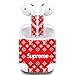 Premium Vinyl Skin Sticker Compatible with Apple Airpods (Red)
