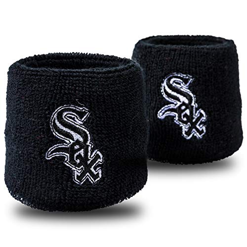 Franklin Sports MLB Team Wristbands, Chicago White Sox, 2.5 x 2.5