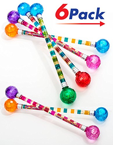 2GoodShop Cheerleader Baton Dance Twirling Glitter Baton for Girls Great for Marching Bands Sport Games and Parades Comes in 4 Styles Pack of 6 | Item #2803