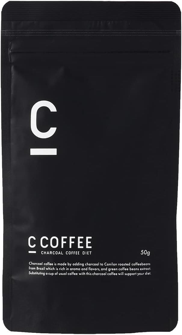C COFFEE ハーフサイズ 50g 置き換えダイエット ブラックコーヒー チャコール 炭 MCTオイル 粉末