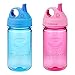 Nalgene Grip-N-Gulp Kids / Childrens Tritan 12oz Water Bottles - Blue and Pink Bundle Pack of Two Bottles. Each bottle is 7.5 Inches Tall by 3 Inches in Diameter (Blue and Pink)
