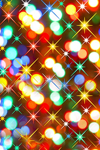 Laeacco Vinyl Backdrop Bokeh Virtual Effects 5X7FT Photography Background Colorful Multicolored Spots Starlight Glittering Night Lighting Neon Halos Shiny Backdrop Photo Studio Props