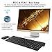 Wireless Keyboard Mouse Combo UPWADE 2.4GHz Ultra Compact Full Size Wireless Keyboard and Mouse Combo with Whisper quiet Design and Long Battery Life for Laptop Mac Tablet Desktop PC Computer Smart TV