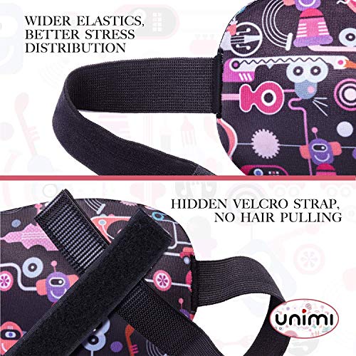 Eye Mask for Sleeping, Unimi Sleep Mask for Men Women, 100% Light Blocking, Comfort and Lightweight 3D Eye Cover, Pressure-Free Eye Shades for Travel, Shift Work, Naps, Night Blindfold(Black+Drawing)