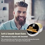 MayBeau Beard Kit for Men 8 in 1 Beard Grouth Grooming & Trimming with Unscented Leave-in Conditioner Oil,Beard shaping, Beard Balm Butter Wax, Brush and Comb Ultimate Trimmer Set for Men