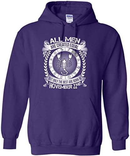 The Best Are Born In November, Birthday Gift For Men, November 22nd Hoodie (L,Purple)