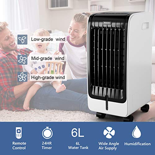 2 COSTWAY+Evaporative+Humidifier+Portable+Bladeless