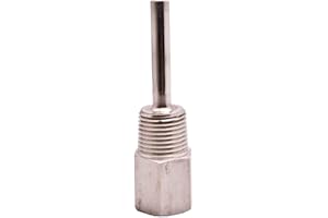 DURACHOICE 2-1/2" Thermowell Stainless Steel 304-1/2" NPT Connection
