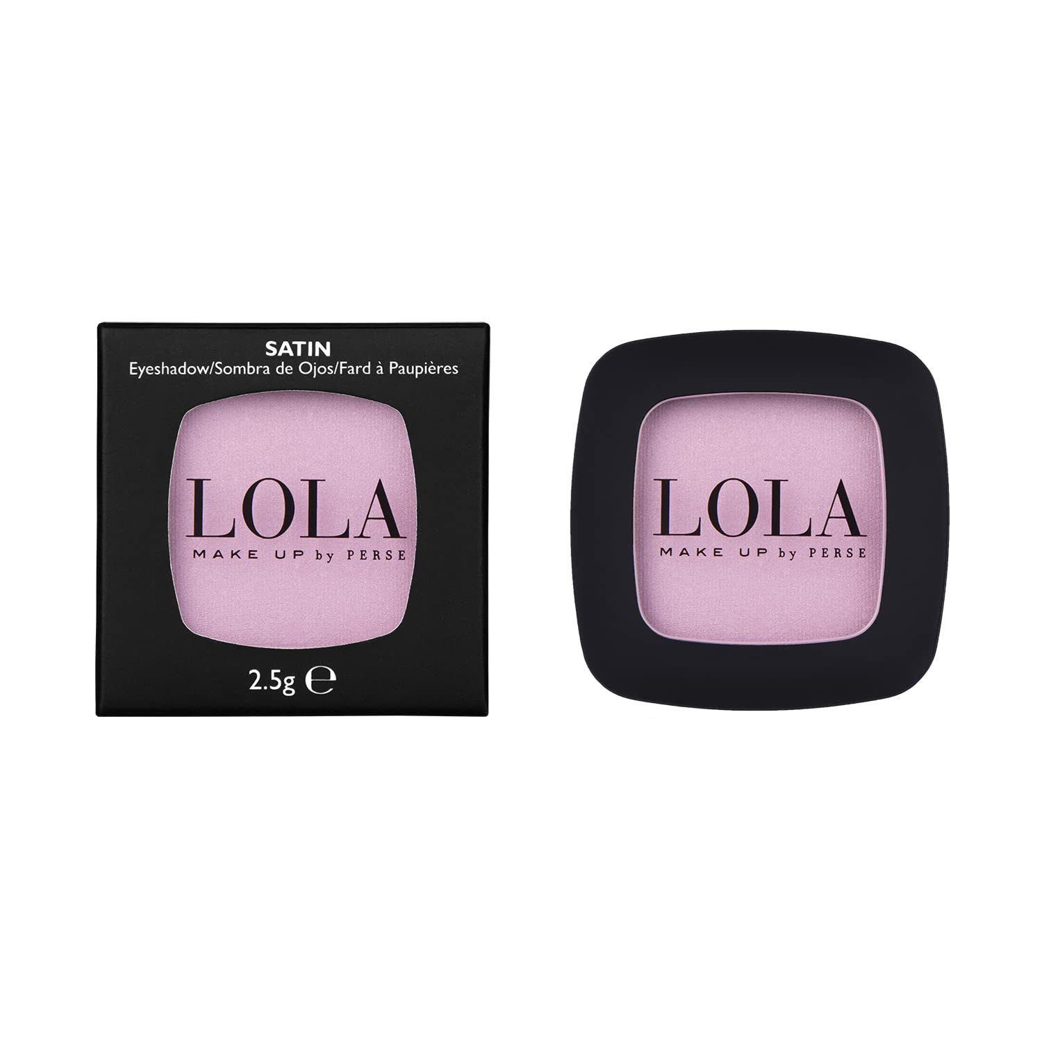 LOLA Mono Makeup Eyeshadow with Natural Ingredients and High Coverage Satin Eye Shadow for Women Vegan and Cruelty-Free Eye Makeup Cosmetic Palette for All Skin Types, Pink Satin (010)