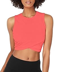 Sanutch Crop Top Athletic Shirts for Women Running