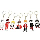 Jiquan Kpop BTS Bangtan Boys Keychain Key Ring Set