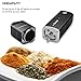 Easy Grinder Electric Spice Herb Grinder and Dispenser with Replacement Blades 2.5g Storage Chamber, Adjustable Magnetic Swing Tip, Rechargeable Battery, USB cord, and Cleaning Brush Black