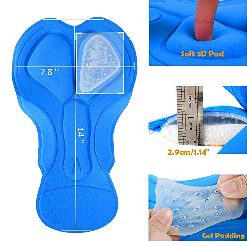 Sportneer Mens Padded Bike Underwear Shorts 3D Padding Cycling