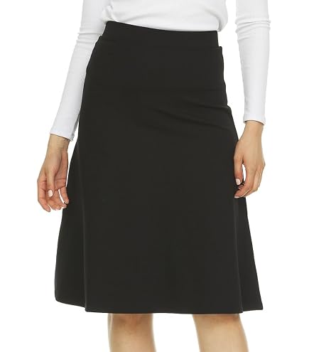 Amazon.com: BGDK Cotton Midi Panel Skirt for Women 33 Inch Length