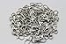 RenBa 100 Pcs Metal Swivel Lanyard Keychain Rings with Chain Claw Clasp Hook Key Rings and 100 Pcs Screw Eye Pins Bulk for Crafts