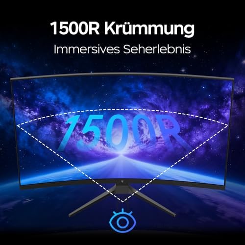 32 Zoll Curved Gaming Monitor, FHD 1920×1080, 240Hz, VA Panel, 1500R, 5000:1 Kontrast, 1ms MPRT, HDR10, AMD FreeSync, 128% sRGB, Flicker-Free, HDMI 2.0, DP 1.4, VESA, H32C5