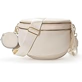 LLZYARWY Fashion Bum Bags for Women, Checkered Crossbody Bag,Large Nylon Belt Purse Fanny Packs, Nylon Sling Bags with Shoulder Strap, Large Capacity Checkered Purse Bag With Coin Pocket (Off-white)