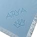 Custom Catch Personalized Princess Baby Blanket for Girl - Newborn or Infant Name Gift - Pink or Blue (1 Text Line)