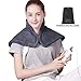 Tech Love Electric Heating Pad for Neck Shoulder and Upper Back Pain Relief Moist/Dry Heated Pad with Auto Shut Off 14” x 22” - Charcoal Gray