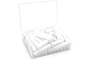 WALWAL Plastic Expansion Tube M6x30mm with Full Thread Drywall Wall Plugs(26 Pcs)