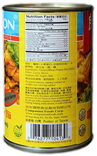 Companion, Curry Braised Gluten Seitan Tidbits, 10 oz