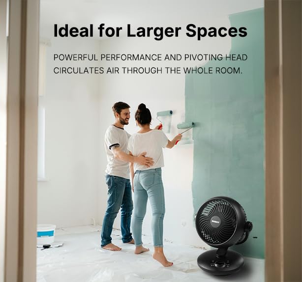 Fan for Bedroom with Remote,Ultra Quiet Desk Fans,with 3 Modes,8 Speeds,9-Hour Timer,10 inch,High-Velocity Cooling,Auto Oscillation Table Fans,Touch Control,for Home,Dorm&Office