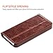 iPhone SE Case, Benuo [Vintage Book Series 2] iPhone 5S Genuine Leather Case, Protective Folio Case Flip Cover [1 Card Slot] with Stand for Apple iPhone SE 5S 5Decorative Stitching (Stylish Brown)