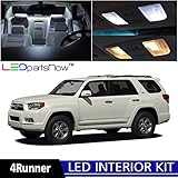 LEDpartsNow Toyota 4Runner 2003-2016 Xenon White Premium LED Interior Lights Package Kit (18 Pieces) + Install Tool