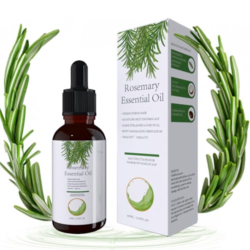 Rosemary Oil For Hair, Natural Rosemary Oil Hair Growth, Rosemary Oil For Women And Men, Nourishes Scalp (60ML)