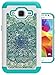 Prevail LTE Case, Core Prime Case, MagicSky [Shock Absorption] Studded Rhinestone Bling Hybrid Dual Layer Armor Defender Protective Case Cover for Samsung Galaxy Core Prime / Prevail LTE 4G(Flower)