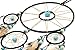 Urdeoms Large Black Dream Catchers for Bedroom Adult Merkaba Turquoise Boho Dream Catcher Wall Decor for Boys Teen Room Decor Dorm Living Room Hanging Decoration Festival Gifts(NO.32)