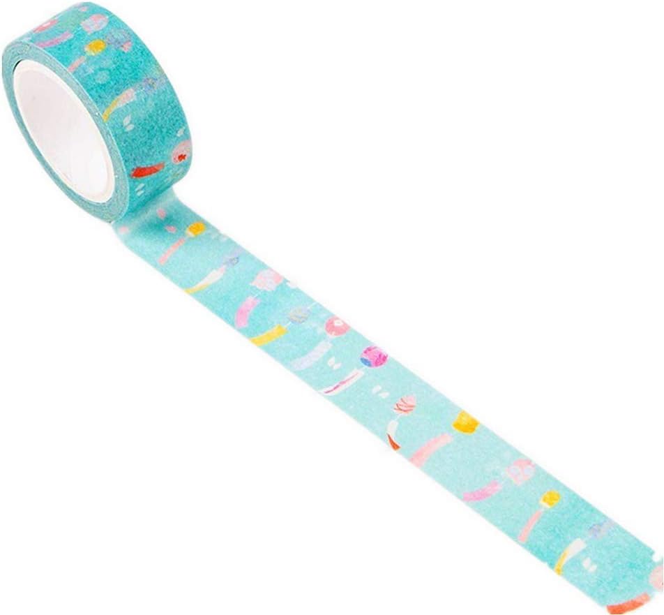 NLR Kyoto Style Japanese Masking Washi Tape Set | 4 Rolls | 0.6 Inch (15mm) Wide | for Scrapbooks, Photo Frames, Bullet Journals, Arts and Crafts. (Wind Bells)