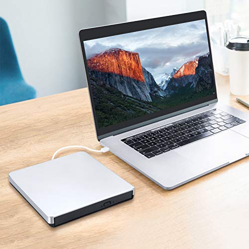 MMUSC External CD/DVD Drive for Laptop,USB Burner Writer Drive Player High Speed Data Transfer for Laptop/Desktop/MacBook/Mac OS/Windows10/8 - Thumbnail 6