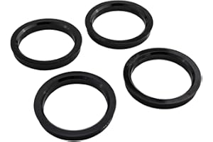 Easy and Secure Fitment, Precision Engineered Hub Centering Rings, OD=73 1mm, ID=60 1mm, Black, 4Pcs