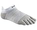 Injinji Women's Run Lightweight No-Show Socks (Medium/Large, White/Sand)