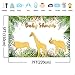 Mehofoto Safari Baby Shower Backdrop Gold Animals Step and Repeat Vinyl Background 7x5 Jungle Animal Photo Booth Backdrop for Cake Table Decorations