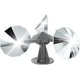 OFFO Bird Reflector, Reflective Pinwheel Wind Spinner, 5.1 Inch | Multi-faceted reflective blades spin to help reduce droppings and nesting on patios, roofs, and garden beds; 1-Pack.