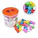 Babrit Colorful DIY Building Blocks Toy Plastic Fight Inserted Building Blocks Kids Puzzle Construction Stacking Bag (100 PCS)