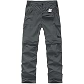 Kids' Cargo Pants, Boy's Casual Outdoor Quick Dry Waterproof Hiking Climbing Convertible Trousers #9016