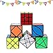 Roxenda Speed Cubes, [6 Pack] Speed Cube Set - Skew Axis Windmill Fisher Ivy 3x3x3 Speed Cube Smooth Magic Cubes Puzzles Collection
