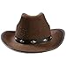 Funny Party Hats Cowboy Hat - Studded Cowboy Hat - Cowboy Costume Accessories - Brown Cowboy Hat