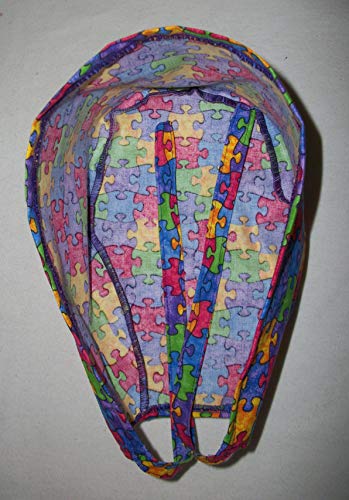 Scrub Hat Jigsaw Puzzle Cotton Nurse Cap Tie Back Doctor ER Do-Rag Skull - Thumbnail 3