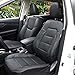 Leader Accessories Platinum Vinyl Auto Faux Leather Black One Car Seat Cover for HighBack/Low Back Front Seat with Airbag Back Pocket