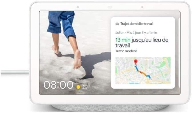 Google Nest Hub Pebble Wireless Speaker 7 Inch Touch Screen Light Grey